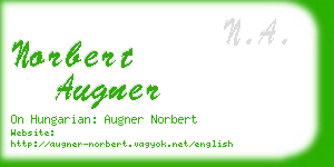 norbert augner business card